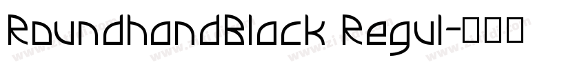 RoundhandBlack Regul字体转换